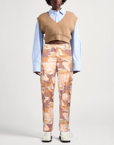 Woman Pants Beige Size 8 Cotton, Elastane