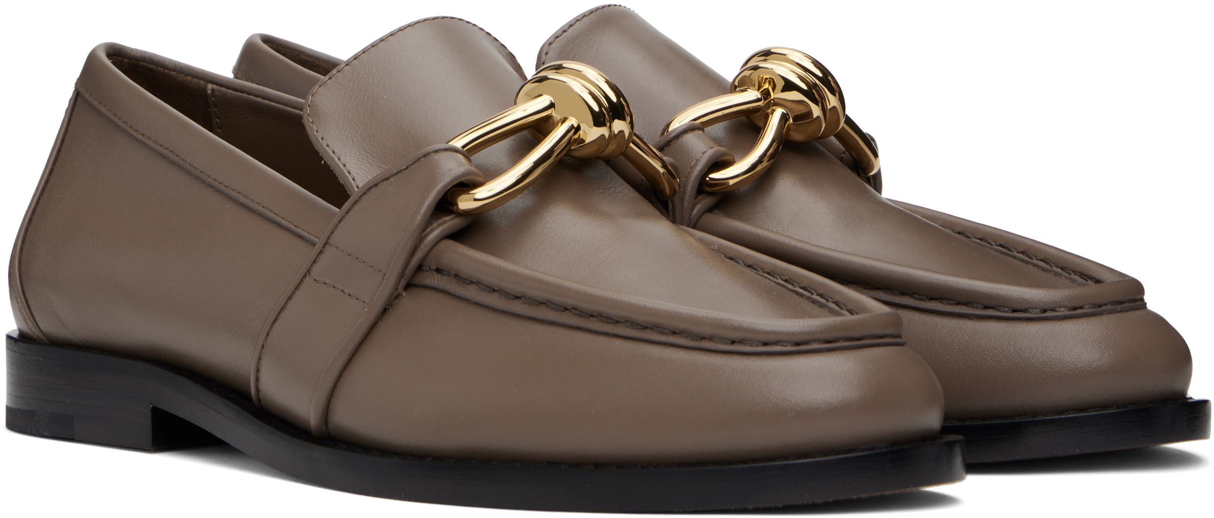 Bottega Veneta Taupe Astaire Loafers
