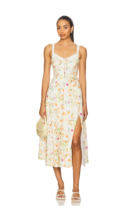 ASTR the Label Julietta Dress in Orange,Ivory. - M also in