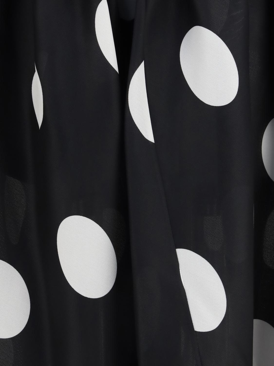 Polka-Dot Silk A-Line Midi Skirt with Elasticated Waist