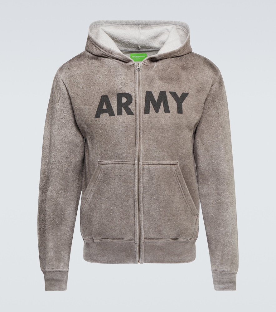Army cotton jersey hoodie
