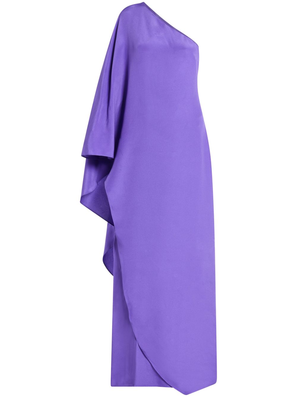 One-shoulder silk dress - Purple