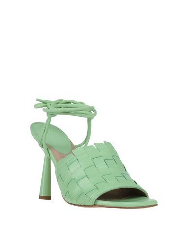 Woman Sandals Light green Size 7 Leather