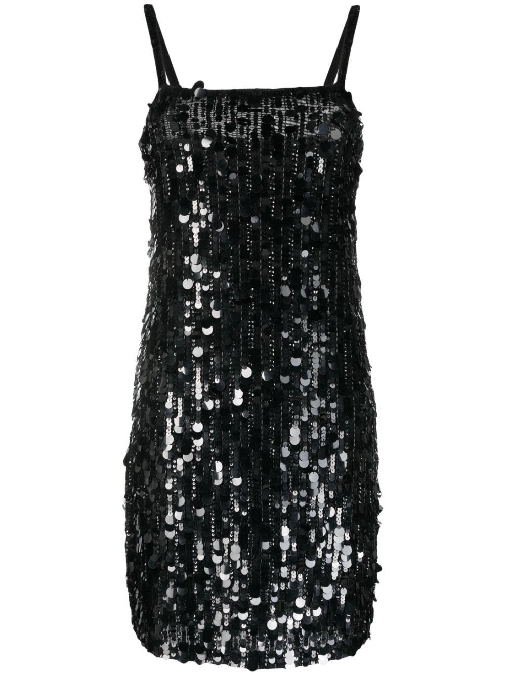 Sequined sleeveless minidress - Black