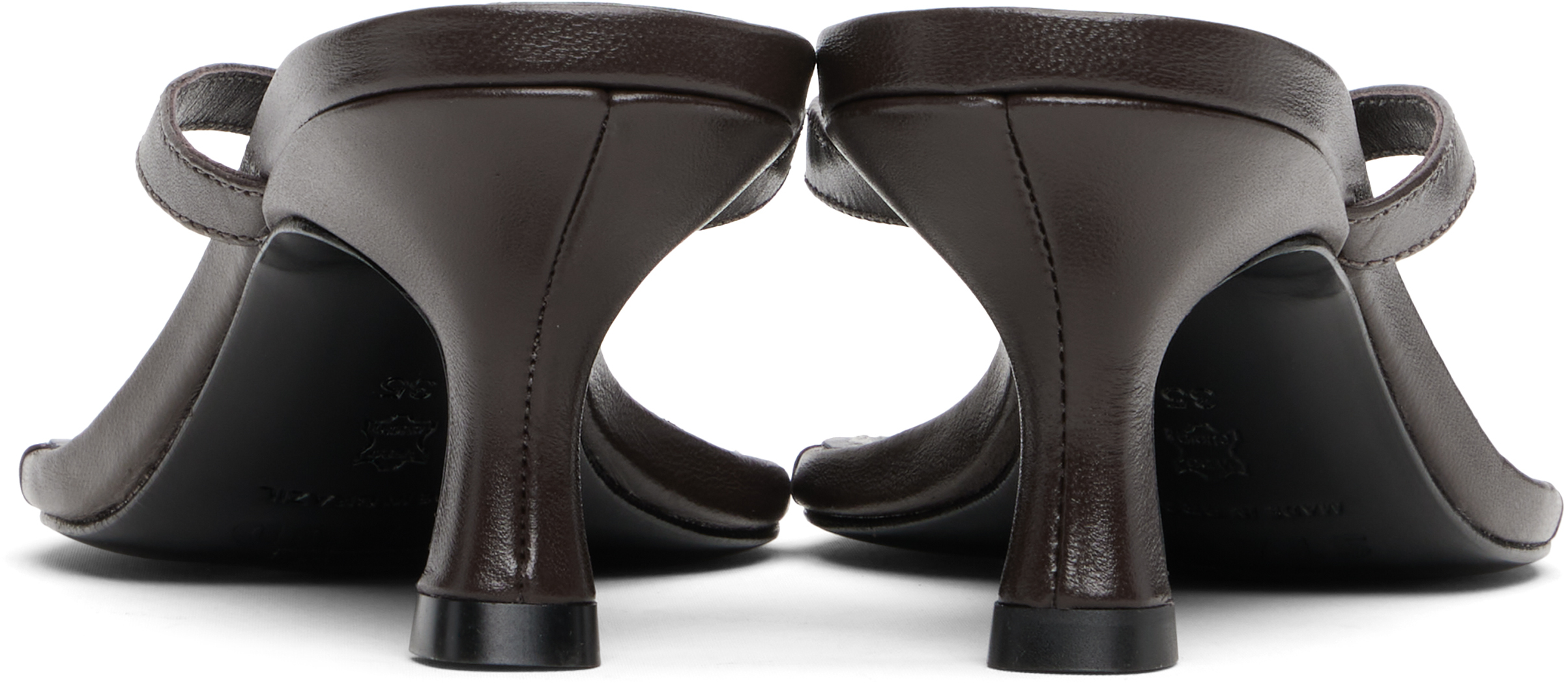 Brown Freja Kitten Heeled Sandals