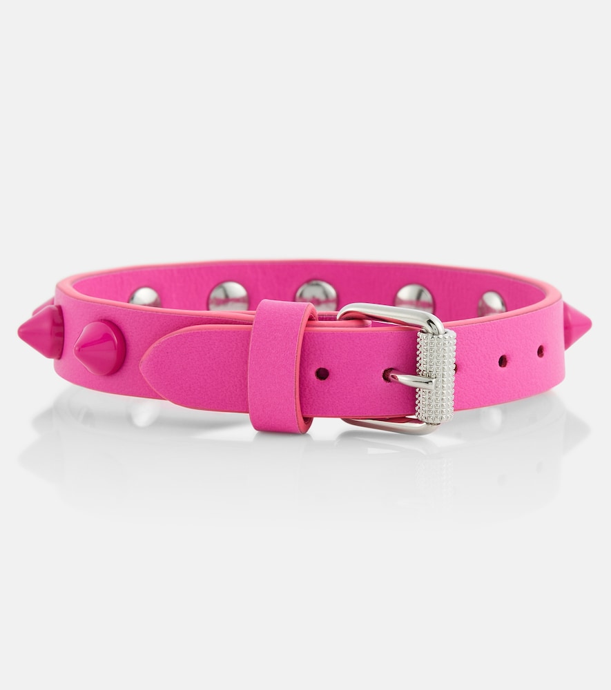 Loubilink embellished leather bracelet