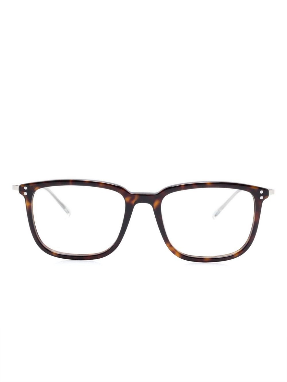Tortoiseshell-effect glasses - Brown