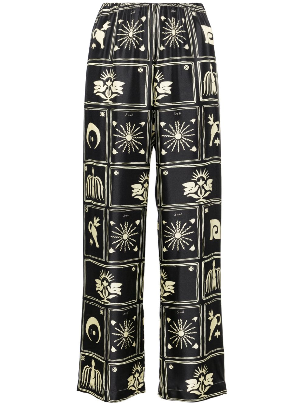 Brenda silk trousers - Black