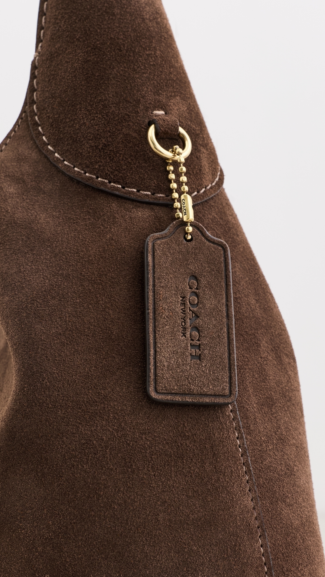 Suede Brooklyn Shoulder Bag Dark Chocolate One Size