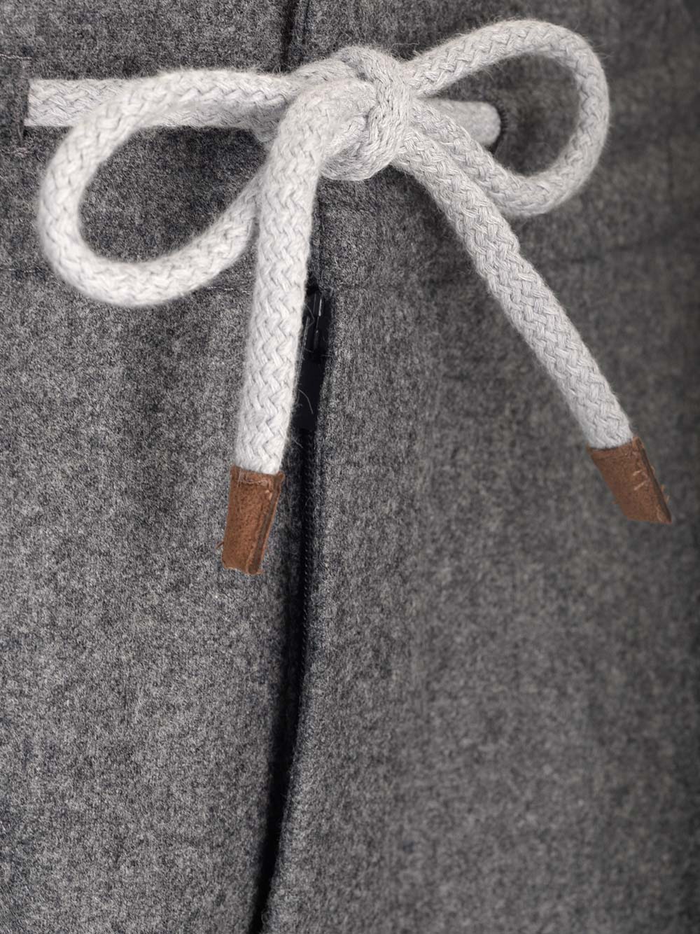 Drawstring straight-leg trousers - Grey