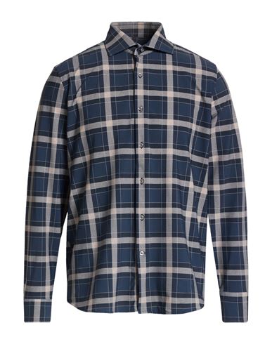Man Shirt Midnight blue Size 17 ¾ Polyamide, Elastane