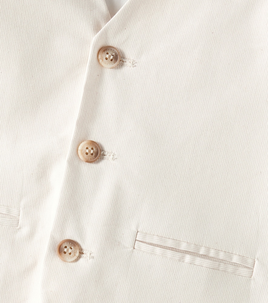 Angus striped cotton-blend vest
