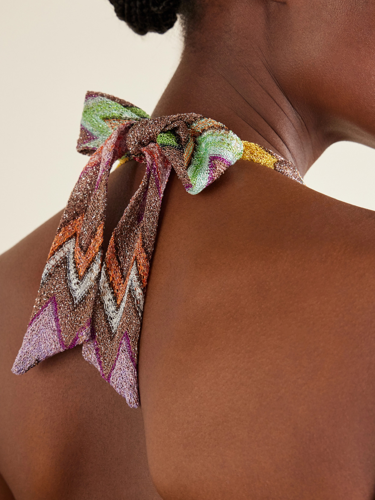Mare Striped Metallic Crochet-knit Bikini - Multi