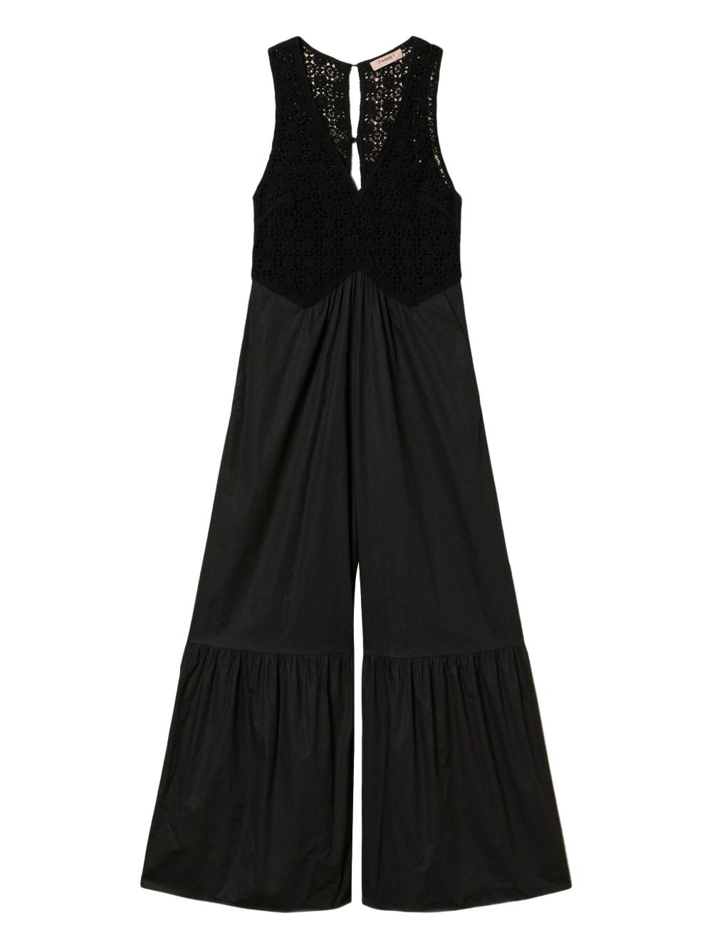 TWINSET crochet-detail jumpsuit - Black