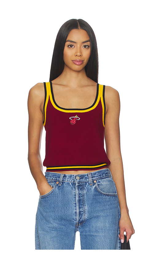 Terez x REVOLVE Miami Heat Crop Knit Tank Top in Red. XS also in XXS, M