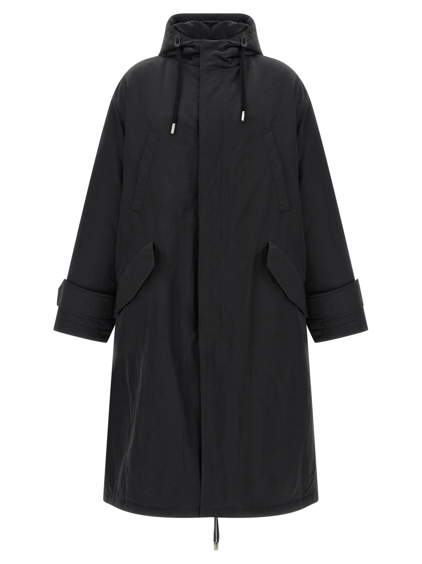 Long Parka Puffer Jackets Gray