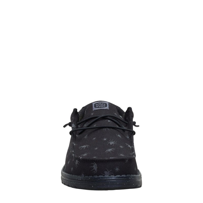 Men's Wally Halloween Spiders Casual Slip On Shoes (Black)