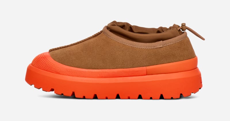 ® Tasman Weather Hybrid Suede/Waterproof Clogs Cold Weather Boots in Chestnut/Orange