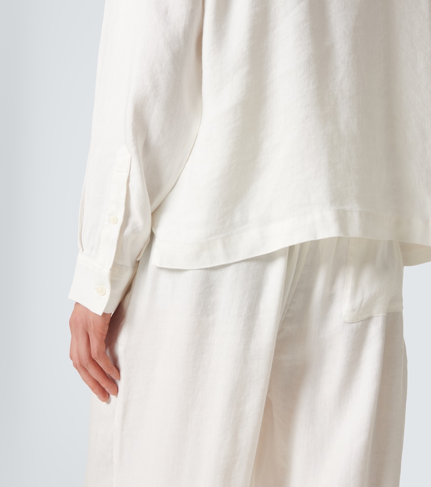 Safra linen-blend shirt