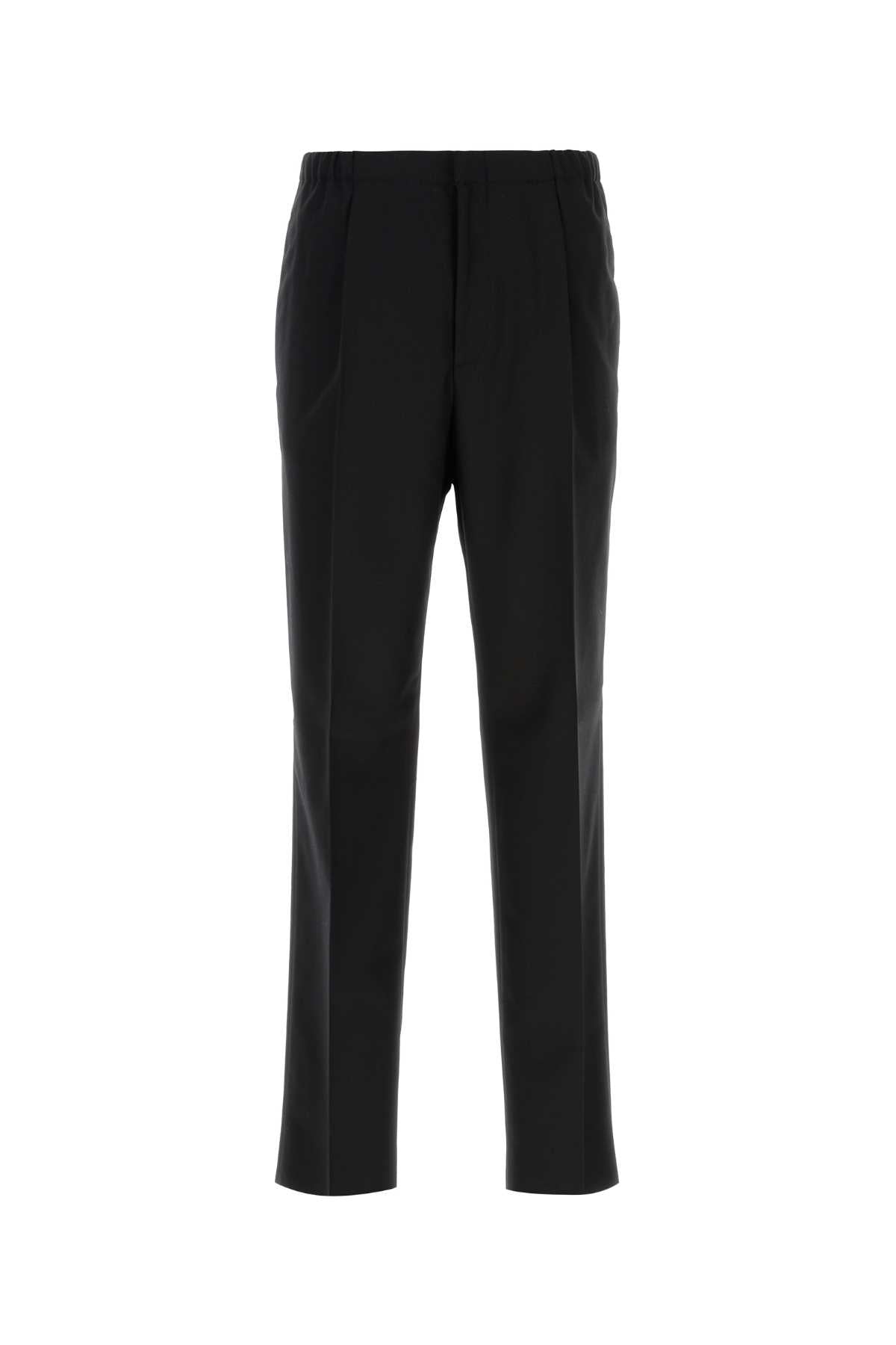 Wool Trousers — Black