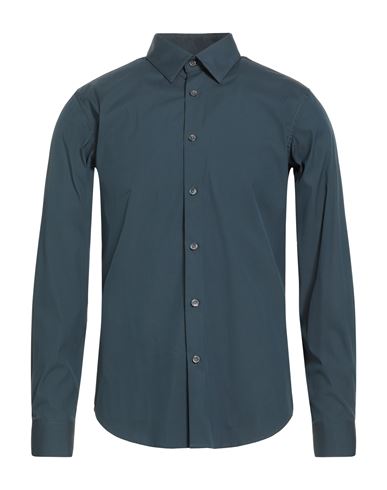 Man Shirt Navy Size S Cotton, Polyamide, Elastane