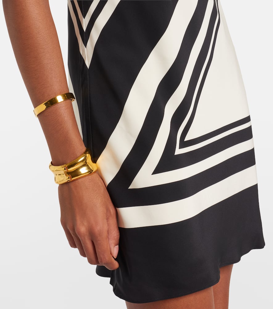 Pietra printed silk crêpe minidress