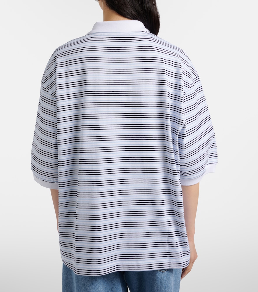 Róhe Striped oversized cotton polo shirt
