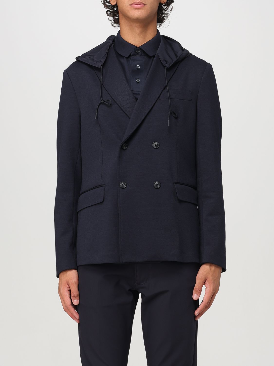 Hooded blazer - Blue