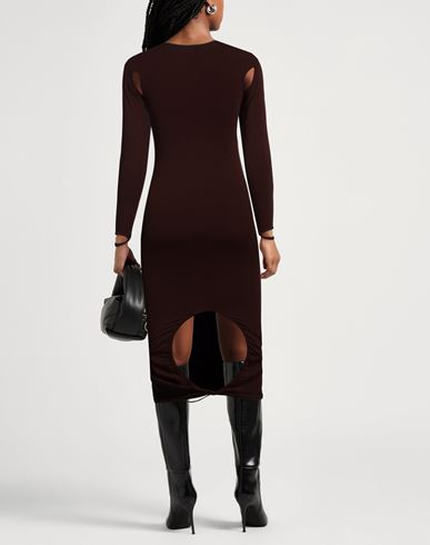 Andreādamo Woman Midi dress Dark brown
