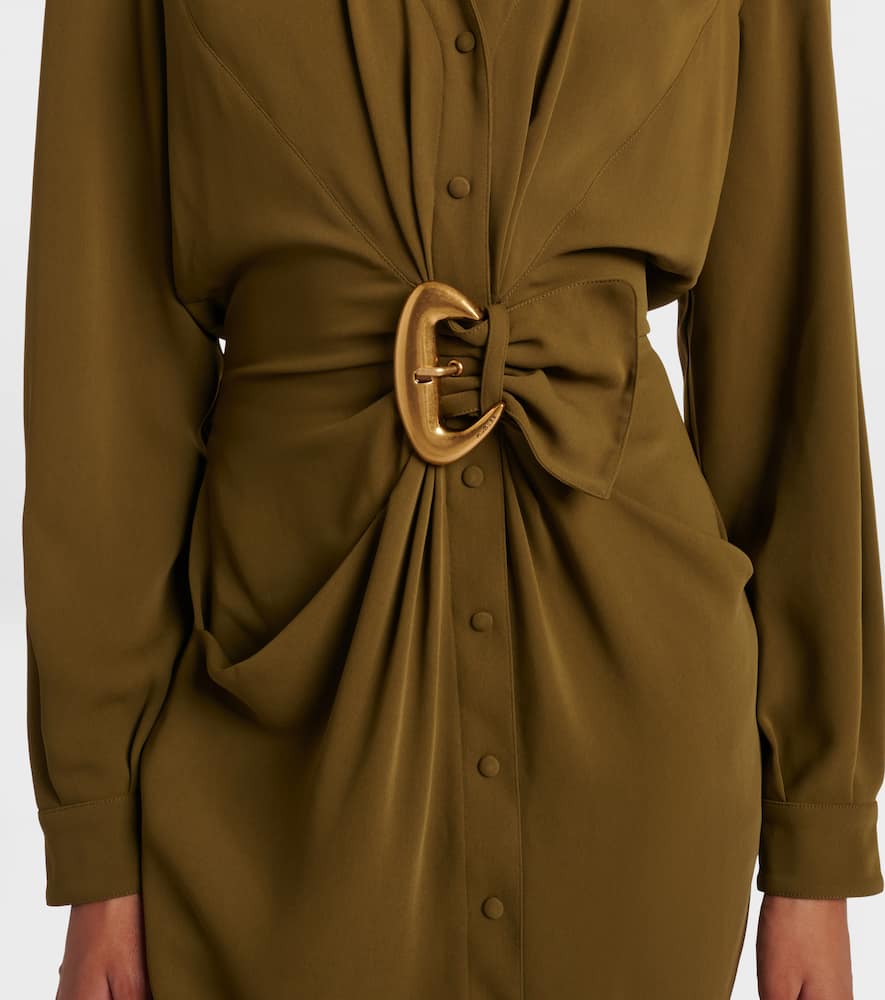 Re/edit Cow-boys crêpe twill shirt dress