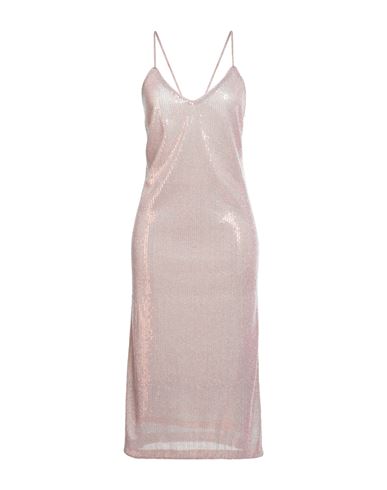 Woman Midi dress Pink Size 4 Polyester