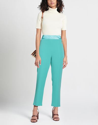 Woman Pants Turquoise Size 6 Polyester, Elastane