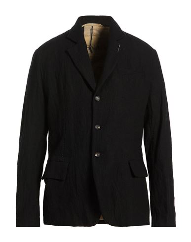 Man Blazer Black Size 40 Wool, Cotton, Metal fiber