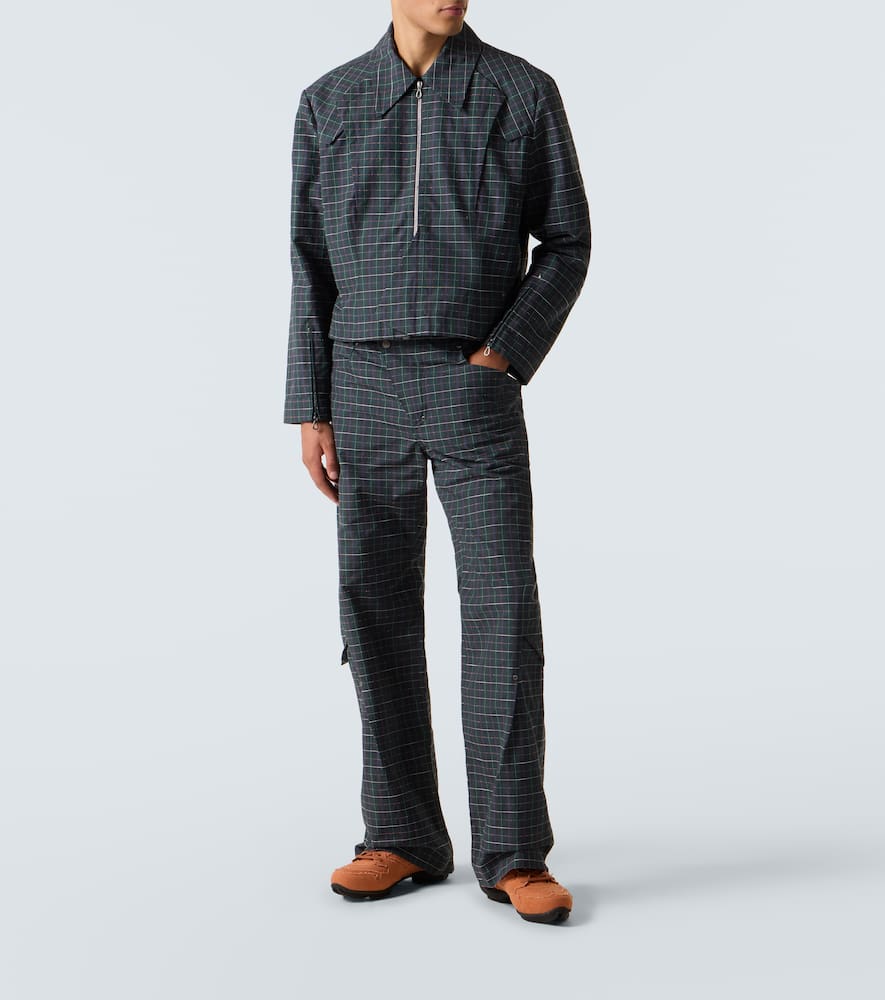 Kraner checked cotton-blend jacket