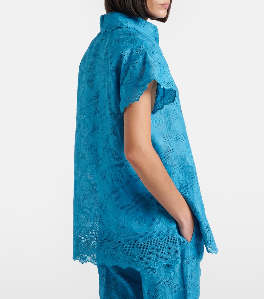 Embroidered cotton shirt
