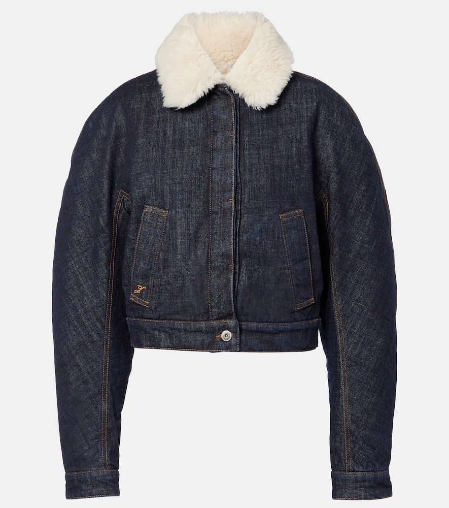 Denim blouson jacket