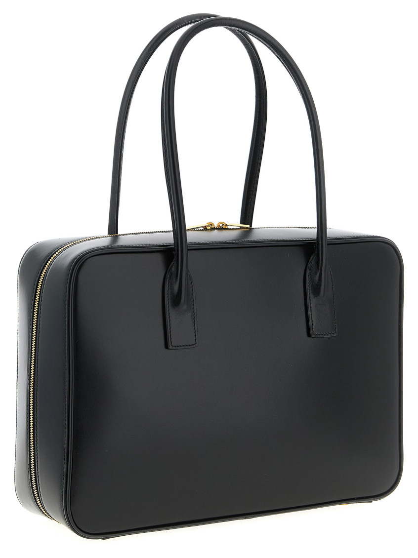 Saint Laurent SLP Bauletto Bag in Nero - Black. a
