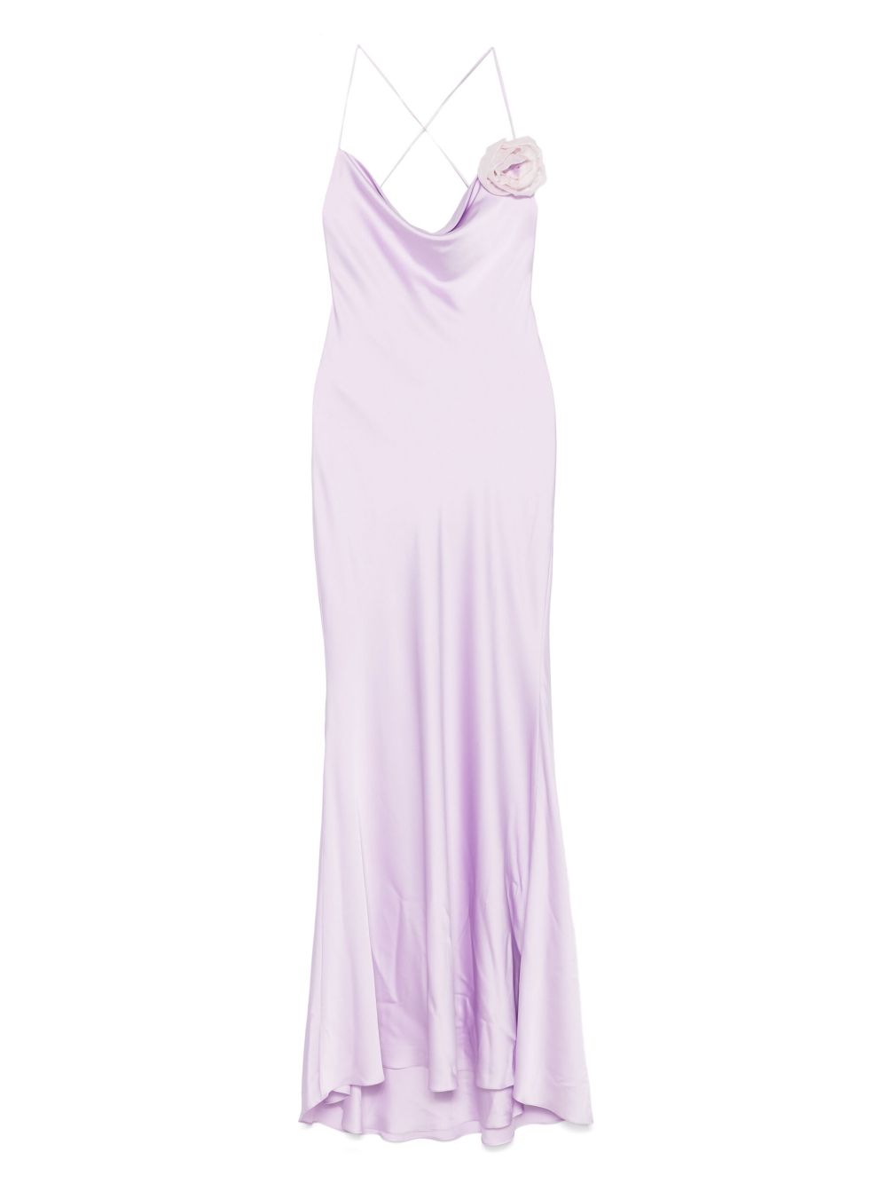 Parlor floral-appliqué maxi dress - Purple