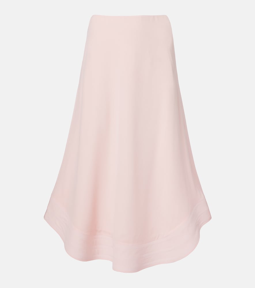 Silk midi skirt