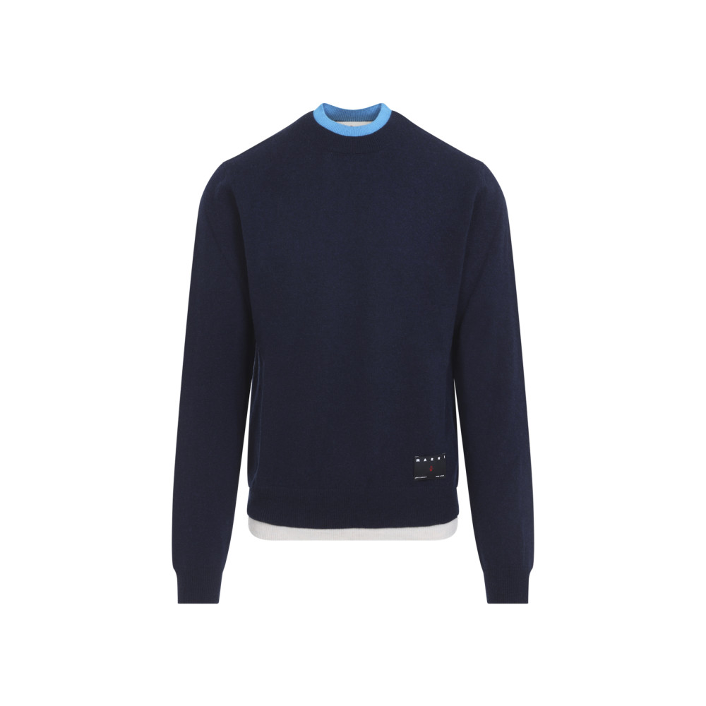 Deep Blue Knitted Sweater