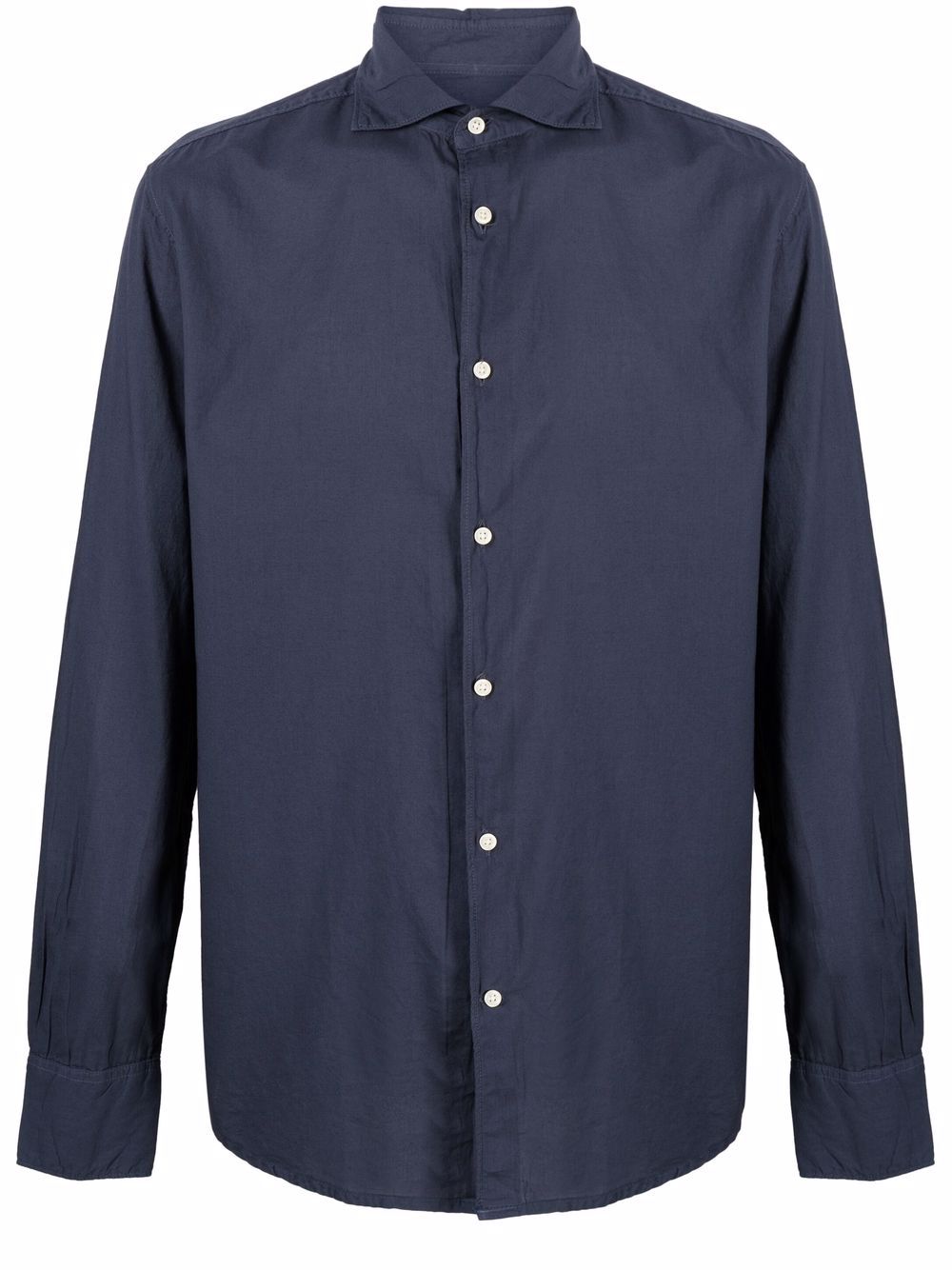 Cotton Slim Cut Button-Down Long Sleeve Shirt