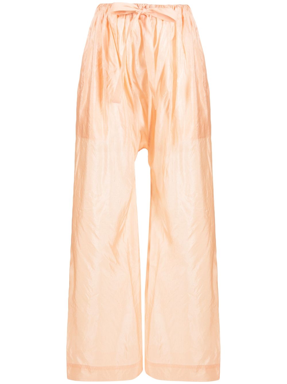 Low-rise silk trousers - Orange