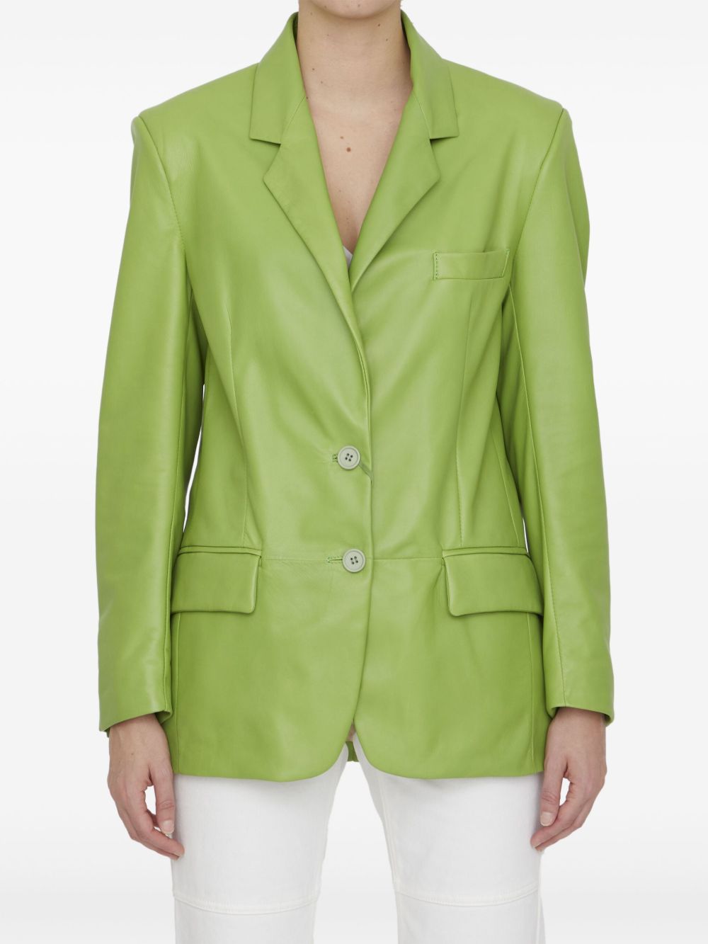 Leather blazer - Green