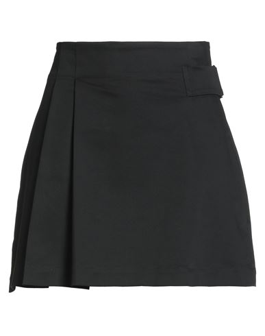 Woman Mini skirt Black Size 6 Cotton, Polyurethane