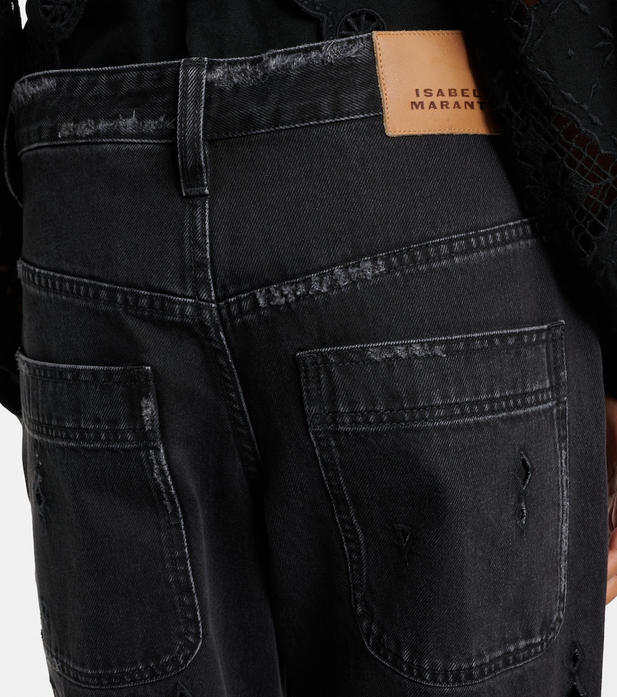 Amia broderie anglaise flared jeans