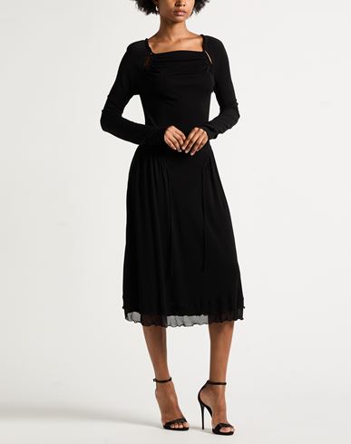 Woman Midi dress Black Size 10 Viscose