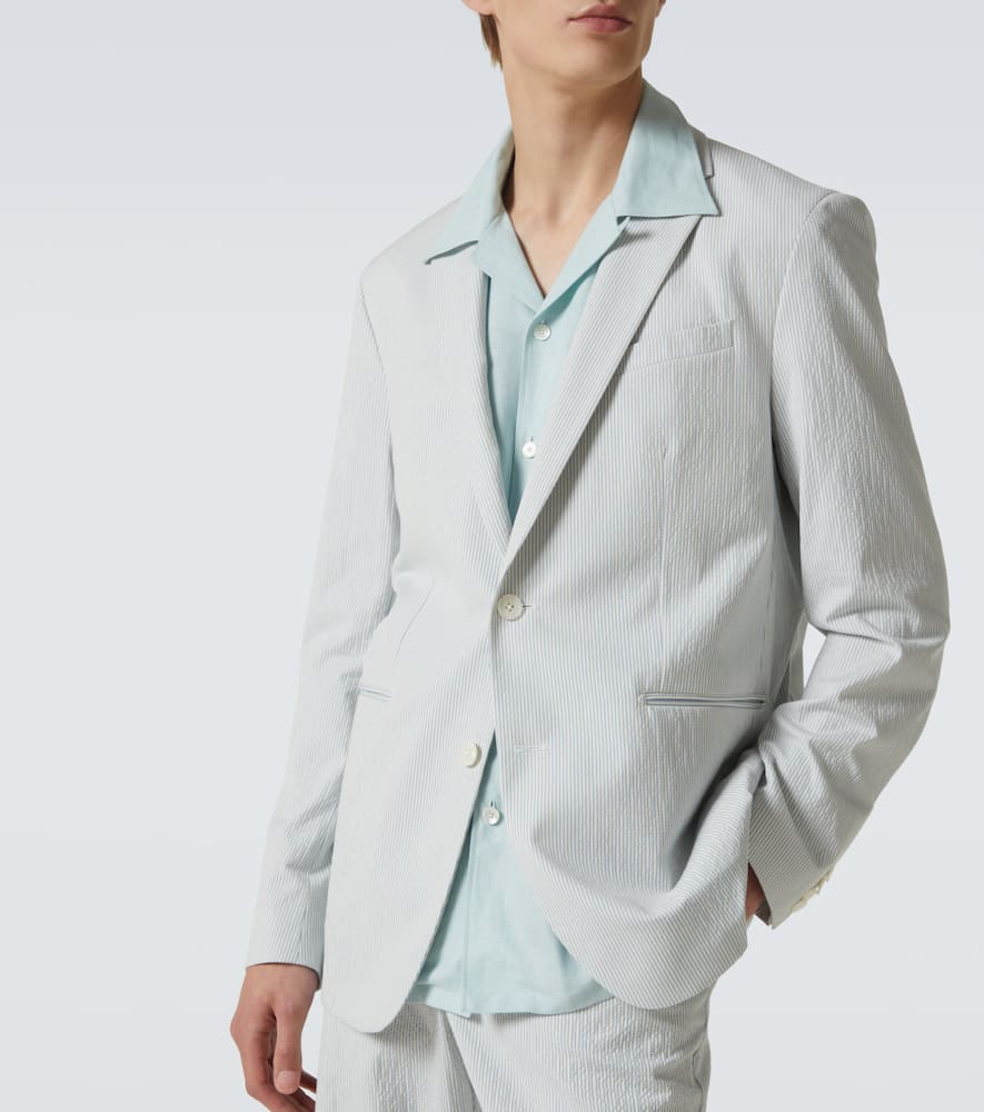Garret cotton-blend seersucker blazer