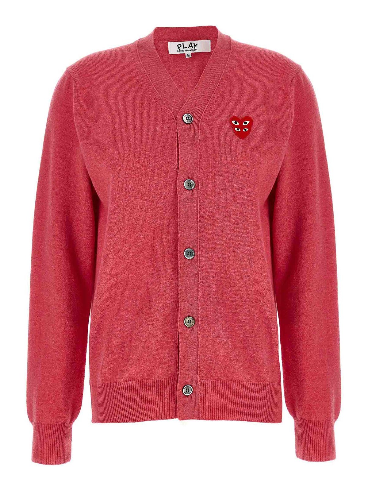 Comme des Garçons Play - twin emblem v neck knit cardigan