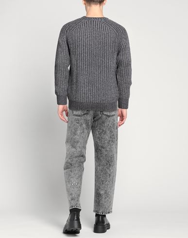 Man Sweater Charcoal Size 42 Super 130s Wool, Polyamide