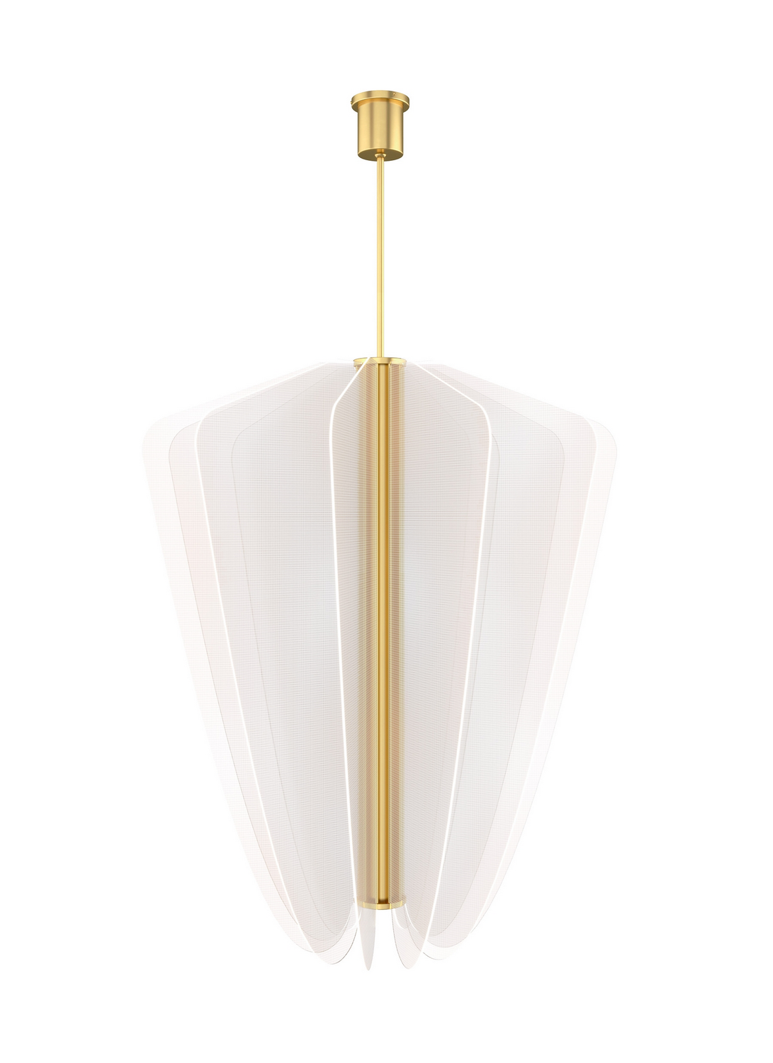 Plated Brass LED Chandelier from the Nyra Collection
